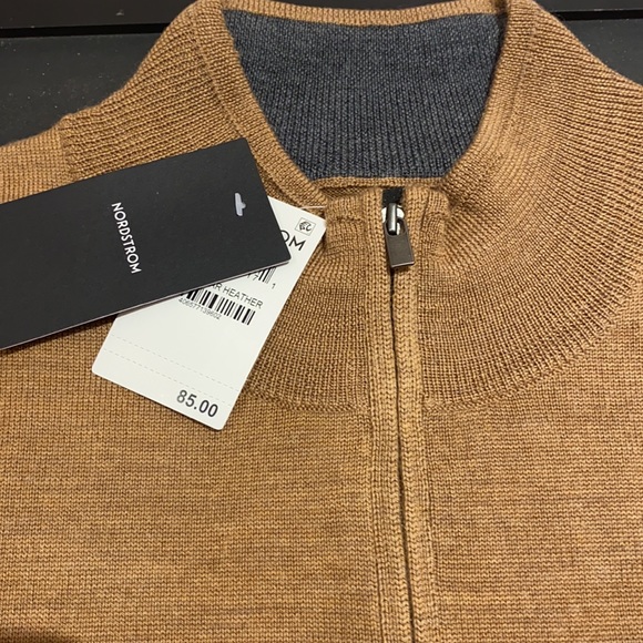 GOING FAST🎉🆕Nordstrom Men’s Washable 100% Merino Wool Quarter Zip Sweater - Picture 14 of 14